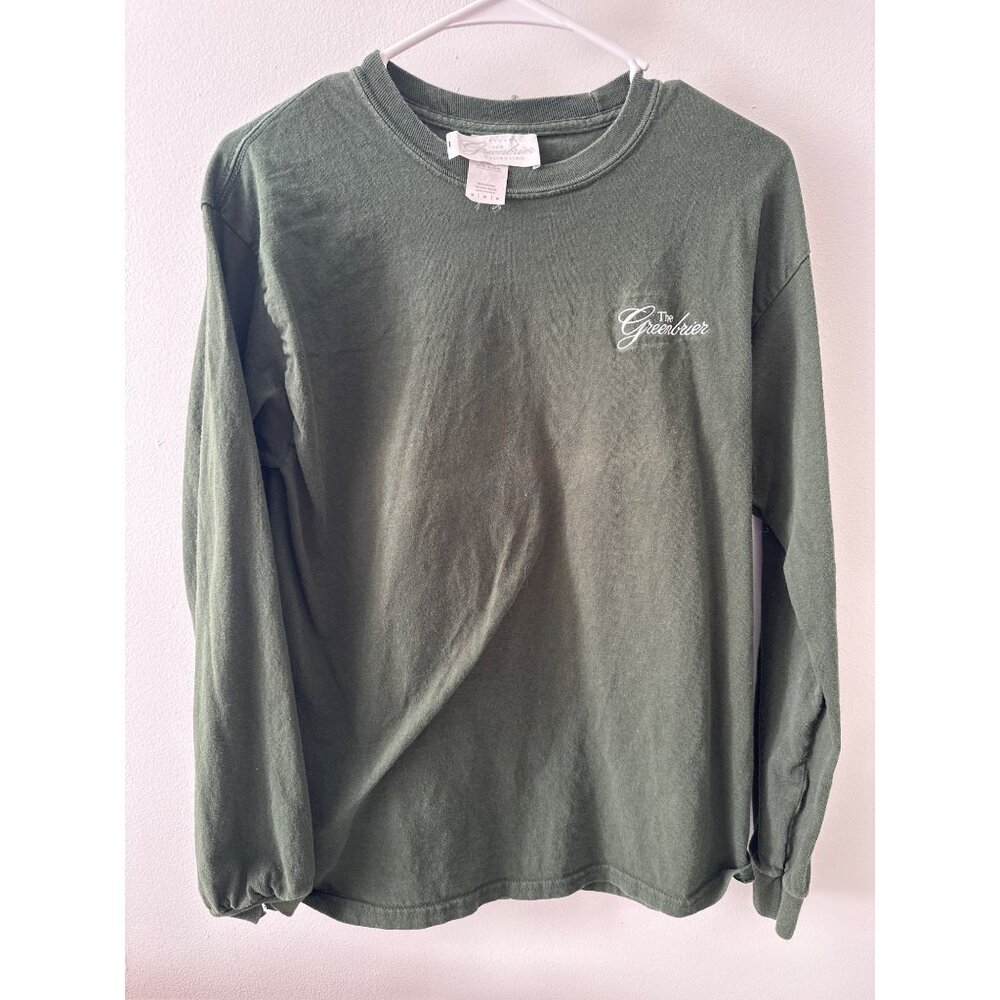 The Greenbrier Collection Long-Sleeve Green Cotton Unisex Shirt M